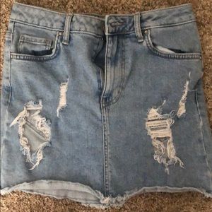 Denim mini skirt